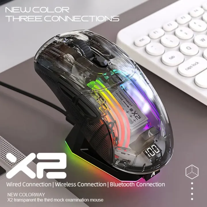Attack%20Shark%20X2%20Pro%20Wireless%20Bluetooth%20Mouse%202.4G%20TYPE%20C%20Desktop%20Cool%20Transparent%20RGB%20Mouse%20With%20Magnetic%20Charging%20Stand%20For%20PC%20-%20Image%202