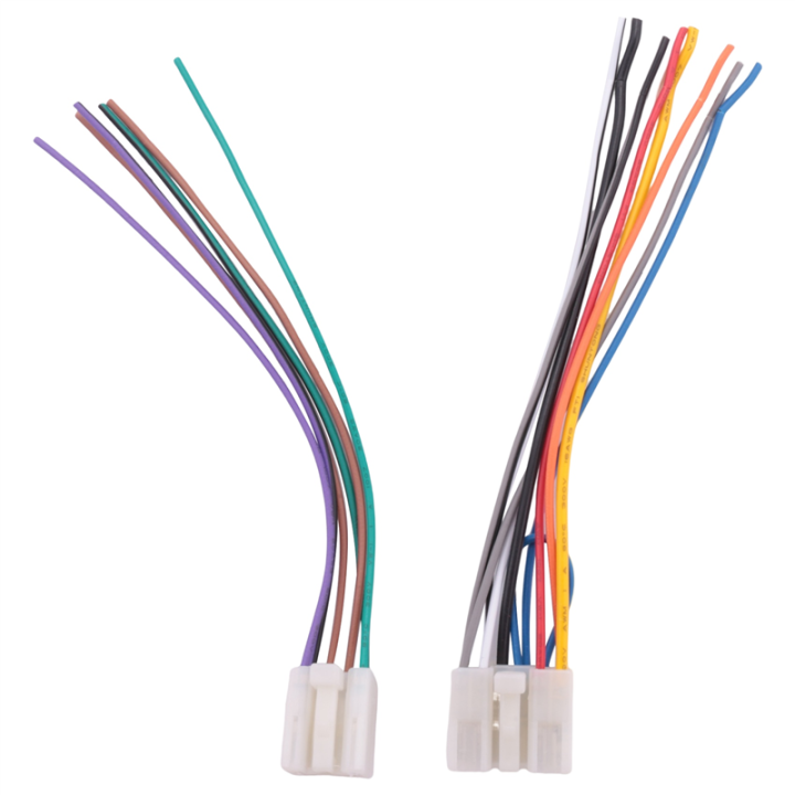Universal Stereo Cd Player Wiring Harness for // Wire Adapter Aftermarket Radio Plugs 1 Pair Connector Cable