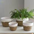 Woven Planter , with Liners Organizer Containers Boho Pots for Farmhouse Picnic Laundry Ornament , S.