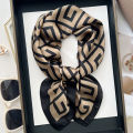 2024 Fashion Luxury Brand 70cm Silk Square Scarf Women Satin Neck Tie Female Hair Bandana Headkerchief Shawl Wrap Hijab Echarpe.