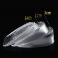 1Pair Silicone Gel Height Increase Shoe Insoles Invisible Soft 1~3cm Heel Insert Pad Portable Lift Up Taller Shoe Accessories. 