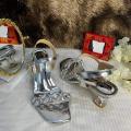 Fashionable glass Box Balance Heel Shoes For Women.
