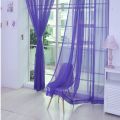 1 Pcs Pure Color Tulle Door Curtain Panel Sheer Scarf Valances Living Room Window Finished Curtains For Bedroom Rideaux Drapes. 