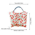 Floral Canvas Shoulder Bag Large-Capacity Casual Hand-Held Shopping Bag For Women Girls Small Fresh Printed Handbag Tote Bag. 