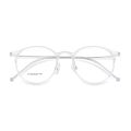 YIMARUILI New Ultra-light TR90 Transparent Retro Round Pure Titanium Decorative Optical Prescription Glasses Frame Men And Women. 