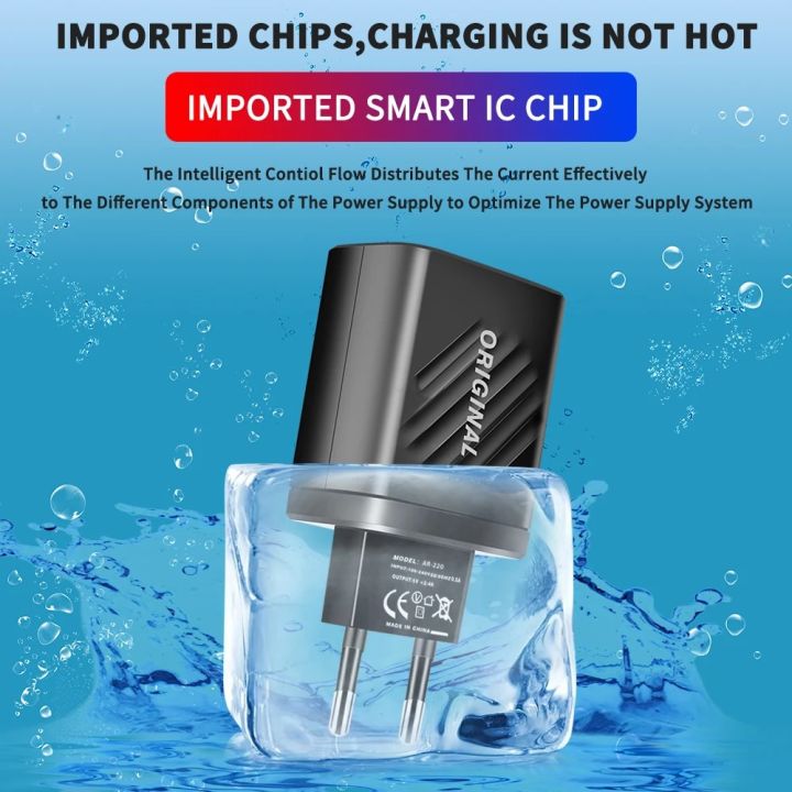 Dual%20USB%20Fast%20Charger%2018W%20Quick%20Charge%203.0%20EU/US/UK%20Plug%20Wall%20Charger%20Portable%20Phone%20Adapter%20For%20iPhone%2015%2014%20Pro%20Xiaomi%20Samsung%20-%20Image%206