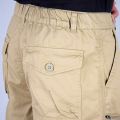 3XL Men Solid Color Breathablecket Loose Straight Capri Cropped Pants Trousers.