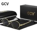 GCV Brand Cat Eye Olive-Shaped Titanium Alloy Men Wome Sunglasses Polarized UV400 Night Vision Goggles Vintage Retro Punk UNISEX.