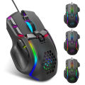 EDran 10-key Wired Mouse Macro Programming 13 RGB Lighting Modes 6-speed 12800dpi Gaming Mouse. 