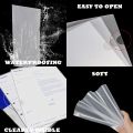 10 Pcs Clear Plastic Document File Folder,Plastic File Jacket Sleeves Transparent Jacket Clear Folder A4 File. 