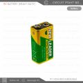 9V Battery with Connector Jack 2.1mm - 1Pcs Pair Extra Heavy Duty Non-chargeable For Arduino and DIY Electronics. 
