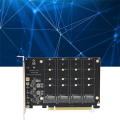4 Port M.2 NVMe SSD To PCIE X16M Key Hard Drive Converter Reader. 