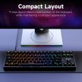 BAJEAL K71 wired mechanical keyboard with 71 key gaming keyboard strap - black.