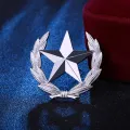 Star Brooch Metal Wheat Lapel Pin for Men's Suit Shirt Collar.