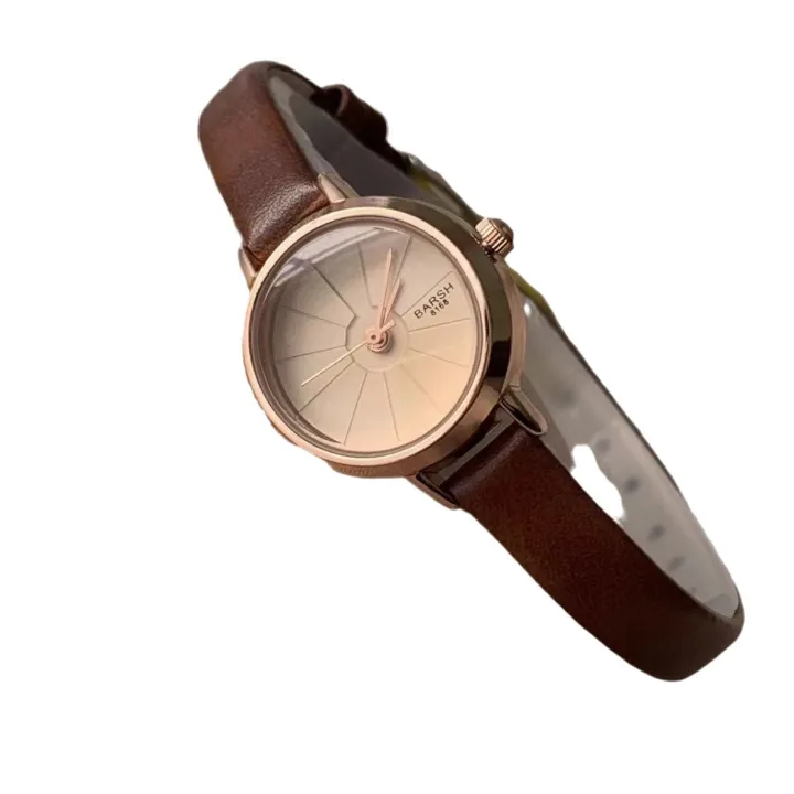 New%20Fashion%20Student%20Women's%20Watch%20Women's%20Simple%20Niche%20Retro%20Belt%20Small%20round%20Palte%20High-Grade%20Quartz%20Women's%20Watch%20-%20Image%205