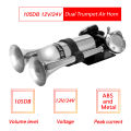 Double Tube Horn With Air Outlets Car Horn 12.0V 24V General Car Horn Loudspeaker Auto Modification Parts One Tube 105dB Double Tubes 210dB. 