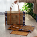 Woven Bamboo Products Camping Portable Storage Box L. 
