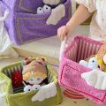 Funny Little Monster Storage Basket Foldable Household ins Wind Good-looking Toy Snack Organizing Storage Storage Basket. 