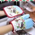 Oven Mitts & Pot Holder 2pcs/Set Heat resistant gloves Kitchen Safety multicolor. 