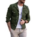 Men's Jacket 2023 New Mens Denim Jacket Slim Fit Fashion Casual Pocket Jacket Coat Men Handsome Spring Autumn Classic Red Coat.