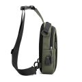 HVTIL Men USB Charging Handheld Crossbody Single Shoulder Bag Fashion Moto Backpack Outdoor Waterproof Travel Chest Bag For Male.