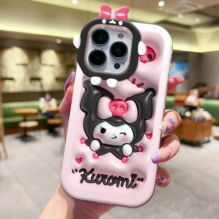 FELMYST%20for%20OPPO%20A17%20A17K%20Back%20Cover%20Cartoon%20Cute%20Kuromi%20Melody%20Print%20Monster%20Lens%20Phone%20Case%20-%20Image%204