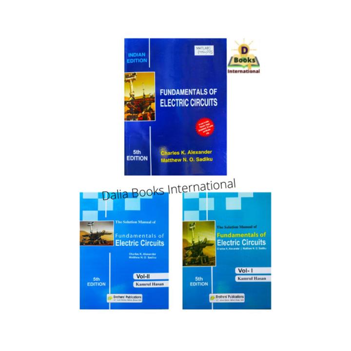 Fundamentals of Electric Circuits ( Book + Solution Manual 5th Edition Vol- 1 & Vol- 2 )