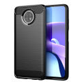 lthmy for Xiaomi Redmi Note 9T 5G Case Carbon Fiber TPU Soft Silicone Back Cover Armor Phone Case Casing.