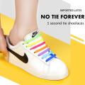 16Pcs/Set Running No Tie Shoelaces Fashion Unisex Athletic Elastic Silicone Shoe Lace All Sneakers Fit Strap S119. 