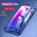 For Xiaomi Redmi Note 8 NO FRONT GLASS 360° Metal Magnetic Cover 2 in 1 Aluminum Frame case - Camera (Back Case Cover For Smartphone).