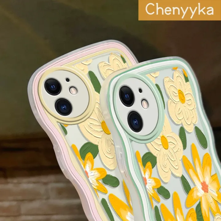 Chenyyka%20For%20Realme%209i%20Case%20Fashion%20Literary%20Flower%20Pattern%20Colorful%20Lovely%20Wave%20Border%20Soft%20Clear%20Shockproof%20Phone%20Cases%20Creative%20Camera%20Transparent%20Casing%20Simple%20Gentle%20Protective%20Cover%20-%20Image%207