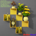 L Shape Wall Shelf Without Flower, Self Adhesive Punch Free wall Decorative Shelf  Waterproof & Premium Quality.. 