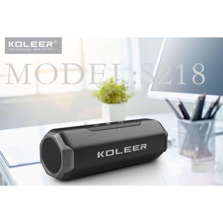 KOLEER S218 New Bluetooth Speaker 1200 mAh Battery Outdoor Portable Sound Box HD Stereo Sound Bass Subwoofer Loudspeaker