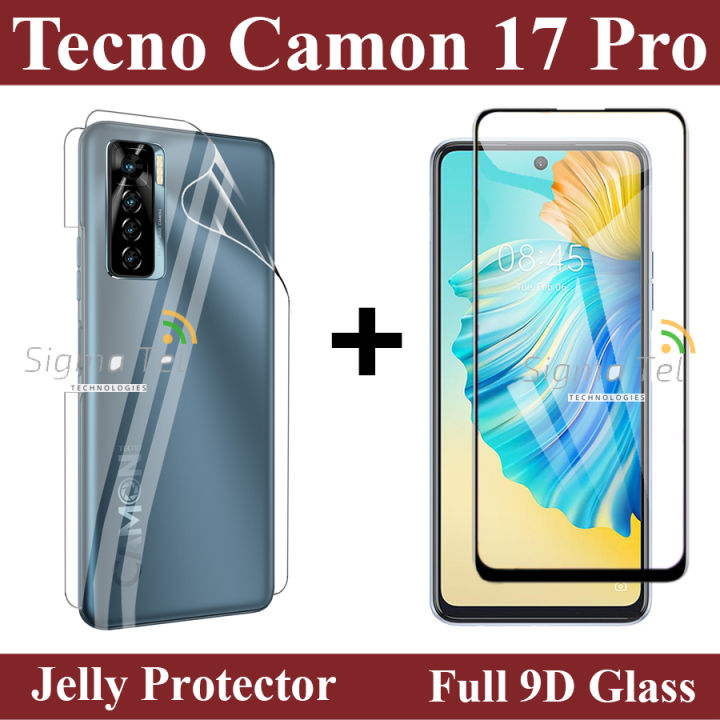 For%20Tecno%20Camon%2017%20Pro%202-in-1%20Combo%20Pack%20(Full%20Screen%20Protector%20Tempered%20Glass%20+Back%20Hydrogel%20Poly)%20-%20Image%202