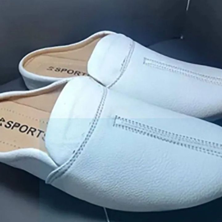 Loafers half sandal punjabi shoes for man with rubber sool and leather
