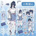 Zaomao Y2K Girls series stickers Korean domi dumb film gooka anime character hand account DIY decorative sticker. 