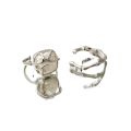 Enacolor 2-Piece Set Munstone Heart Open Ring - Adjustable for Women.