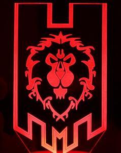 【Nine Dan Store】3D Illusion WOW World of Warcraft LED Table 7 Color Night Light Touch Lamp Kids Children Family Holiday Gift Dropship