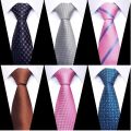 High Grade Woven Silk Gravatas Tie Men Black Plaid Wedding Clothing accessories Male Easter Day. 