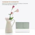 Transparent Thermometer Hydrometer LCD Dil Window Measures Suction Cup Hygrometer Adhesive Tape. 