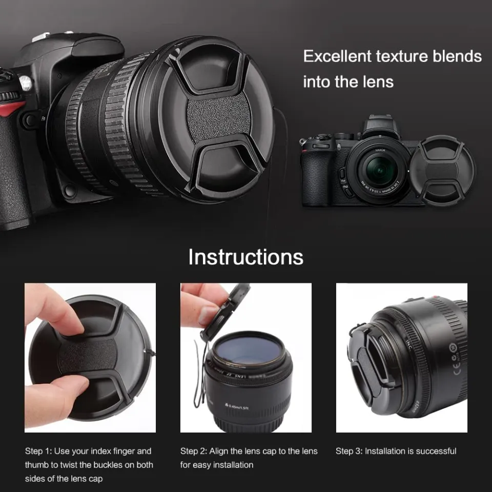 52mm Lens Cap for Nikon Canon Sony DSLR Camera Compatible Nikon