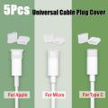 5Pcs Universal Dust Plug Protector Cap USB Type C & Micro USB & IOS Charging Data Cable Male Dust Cover. 