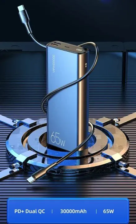 USAMS%2030000mAh%20Power%20Bank%2065W%20PD%20Fast%20Charging%20Powerbank%20Portable%20External%20Battery%20Phone%20Charger%20For%20iPhone%20iPad%20Samsung%20Xiaomi%20Huawe%20-%20Image%202