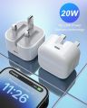 20W Folding USB C Adapter for iPhone 14/13/12/11/X,iPad, AirPods Pro, Type C Adapter Fast USB C Charger UK Adapter. 