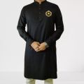 New Traditional Cotton Black Design Panjabi For Men - Panjabi - Panjabi For Men - Panjabi - Panjabi.