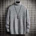 New Winter High Neck Thick Warm Sweater Men Turtleneck Sweaters Slim Fit Pullover Men Knitwear Korean Style Male Double Collar.