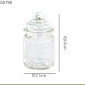 Glass Candy Jar Sealed Transparent Mini Storage Bottle Household Coffee Bean Tea Caddy Kitchen Food Storage Container Jar Box. 