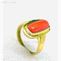 Natural Red Coral Ring ( Rokto Probal ) 6-8 rotti / Italian Stone. 