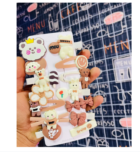 14%20Pcs%20Kids%20Hair%20Clips%20Set%20Cartoon%20Icecream%20Cute%20&%20Trendy%20Baby%20Girls%20Toddlers%20-%20Image%203