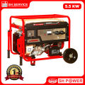 Portable Petrol Generator 5.5 KW, Model: SH6500ES - Brand: SH POWER | red & black. 